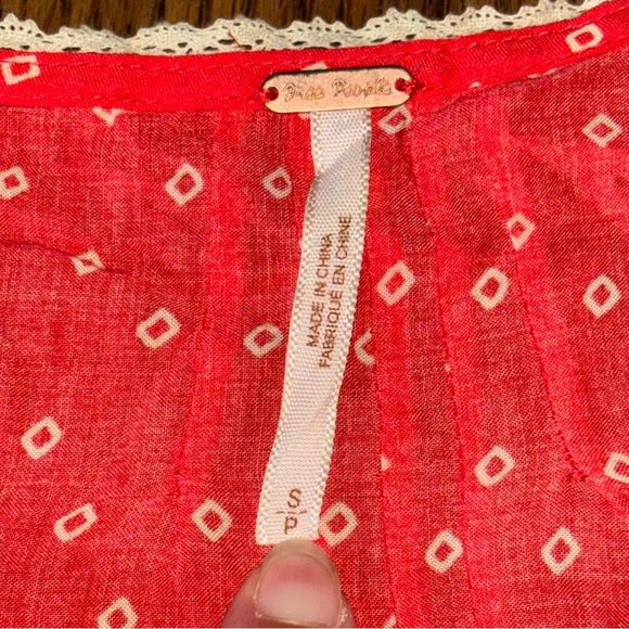 Free People Women’s Peasant Blouse Size S - Picture 4 of 13